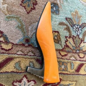 Nina Shoes Vibrant Orange Heels